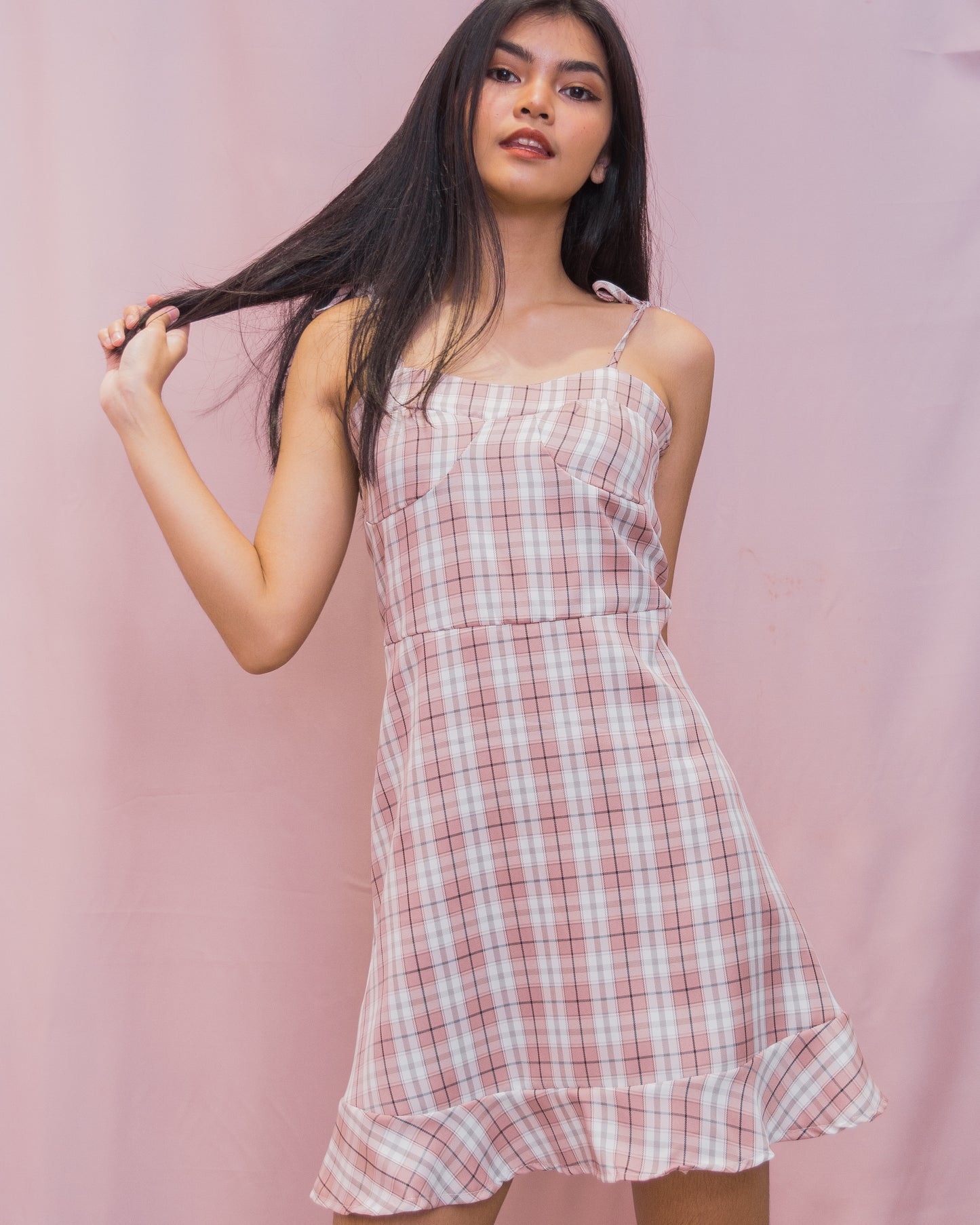 TAYLA Tartan Self Tie Dress