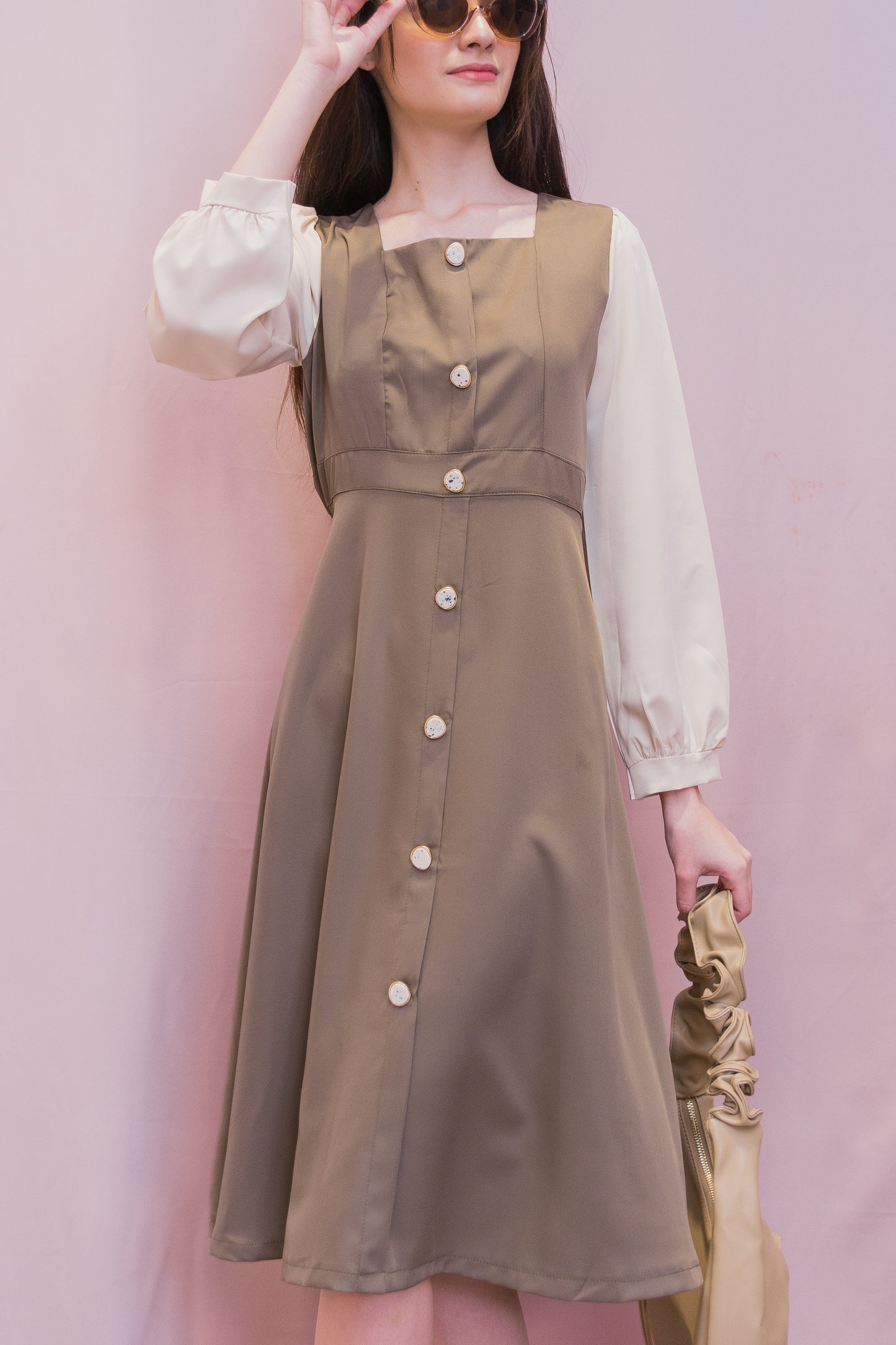HENNY Two-Tone Dress