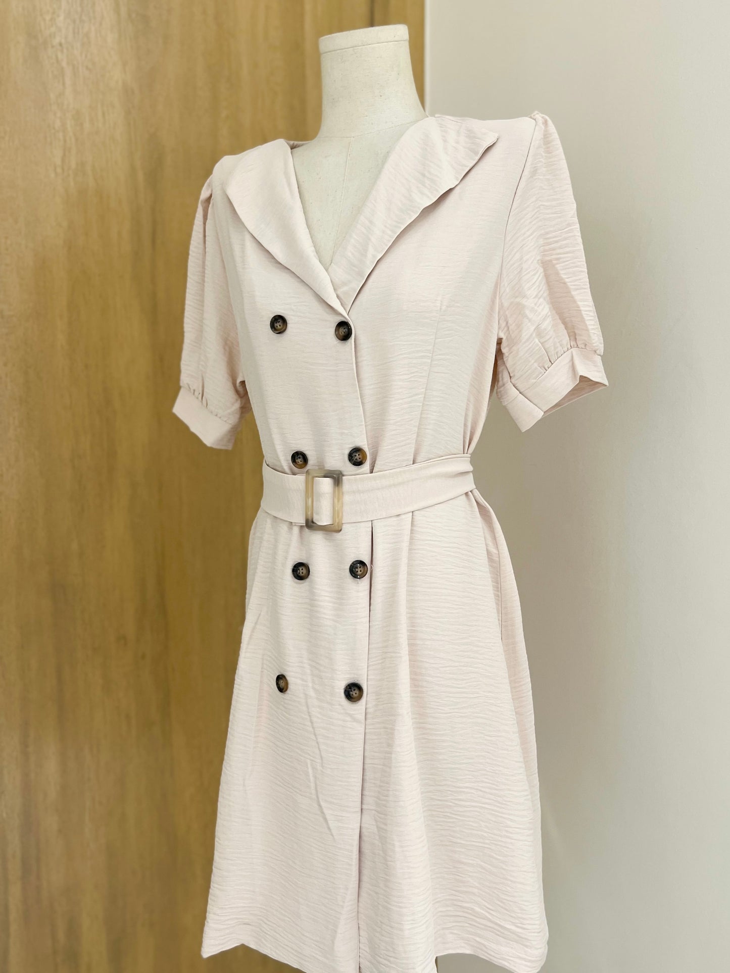 ELIN Belted Buttoned Dress