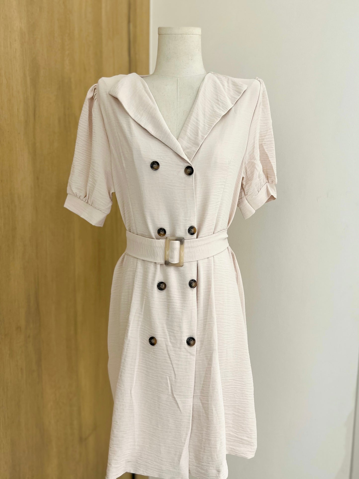 ELIN Belted Buttoned Dress
