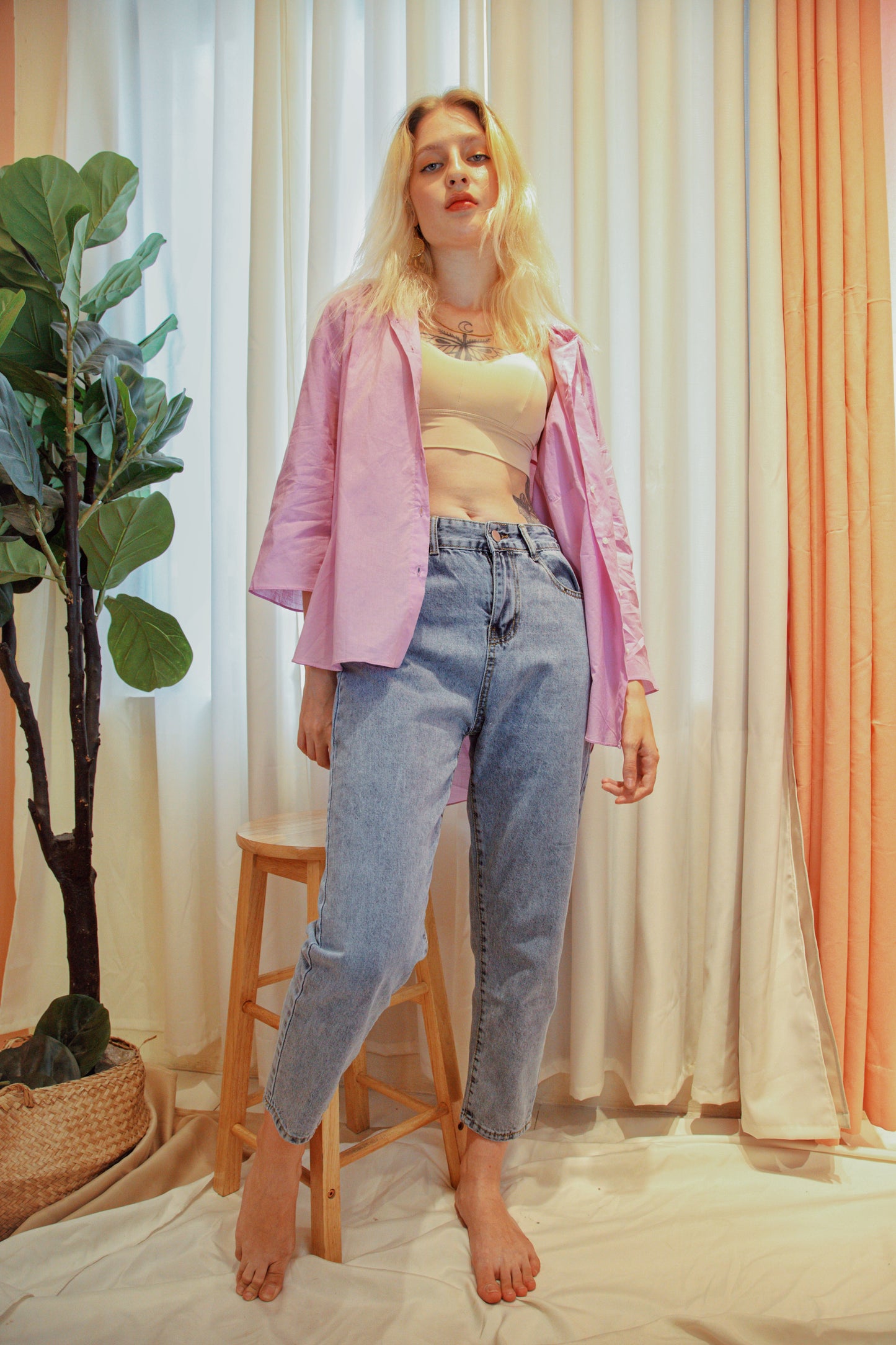 DENVER Hoodie Buttondown Top