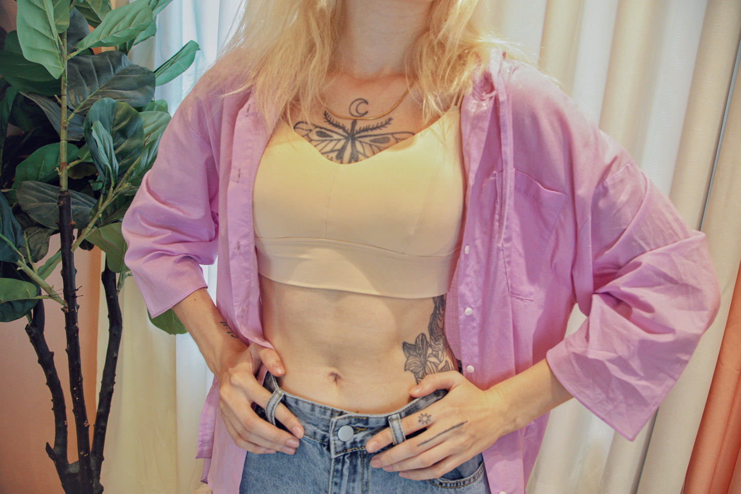 DENVER Hoodie Buttondown Top