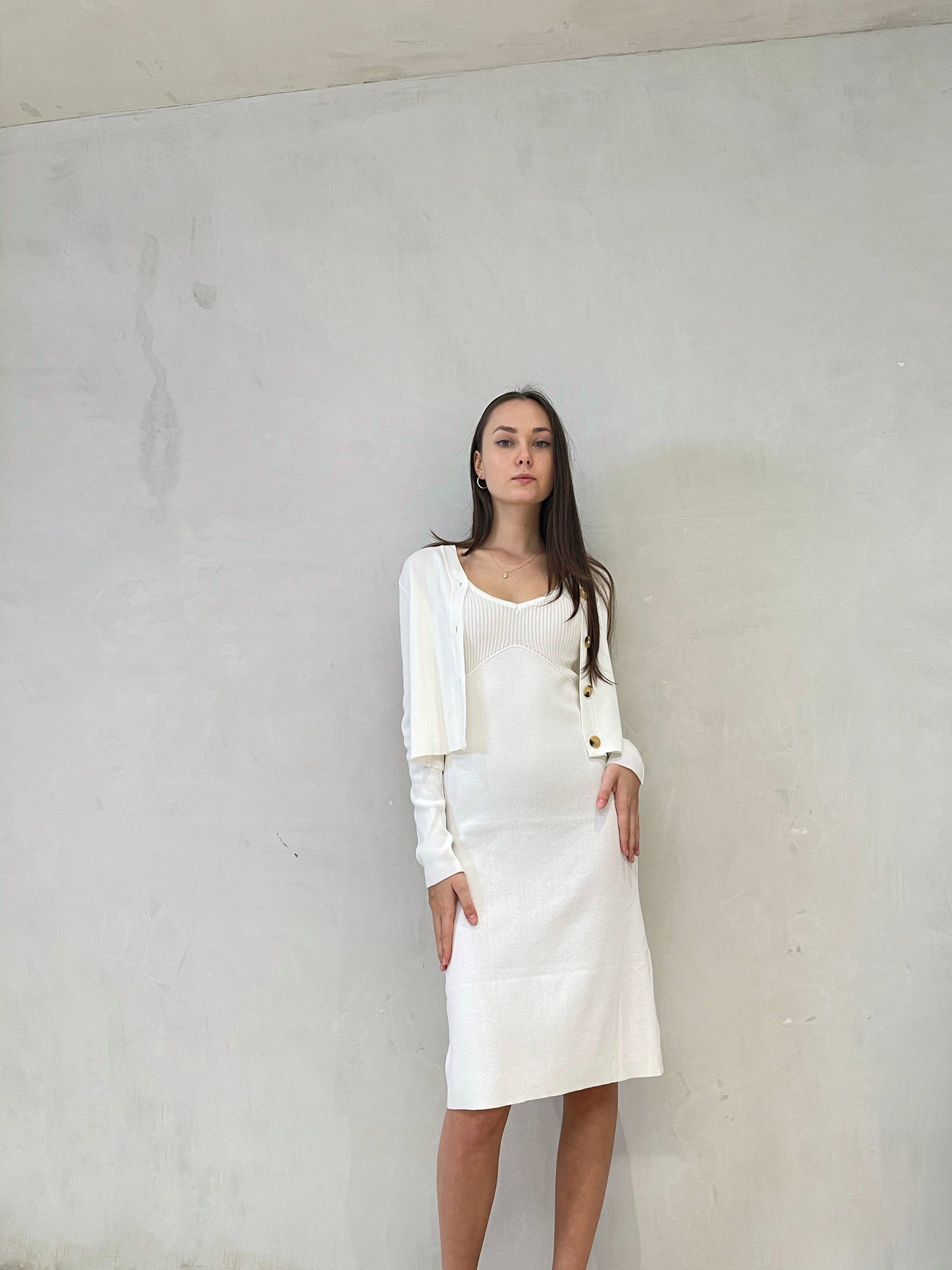BRIE: Dress & Cardigan Set