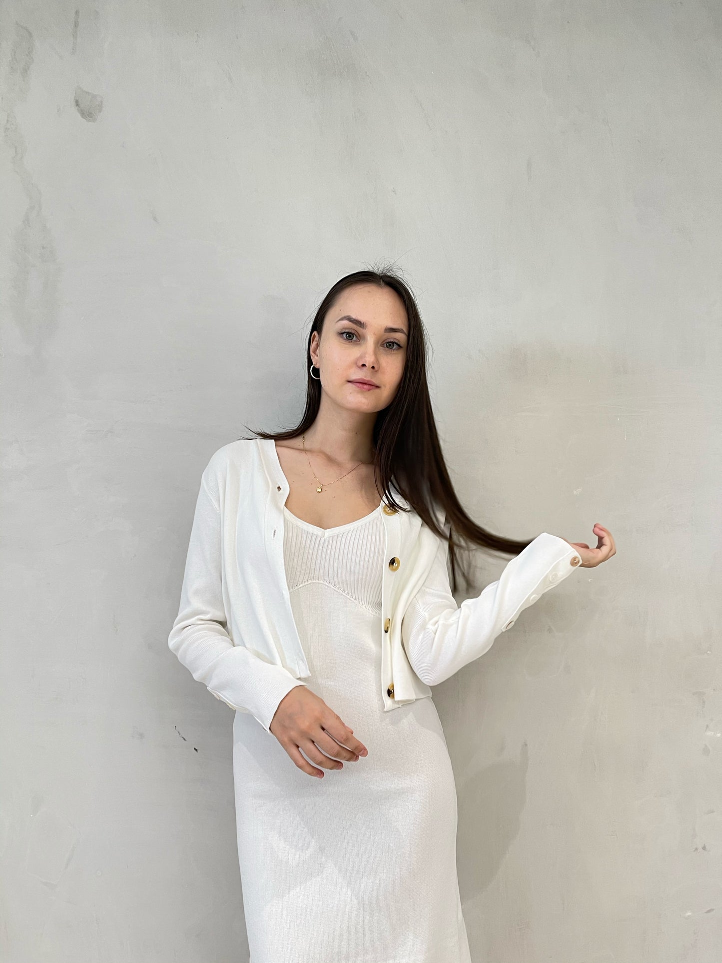 BRIE: Dress & Cardigan Set