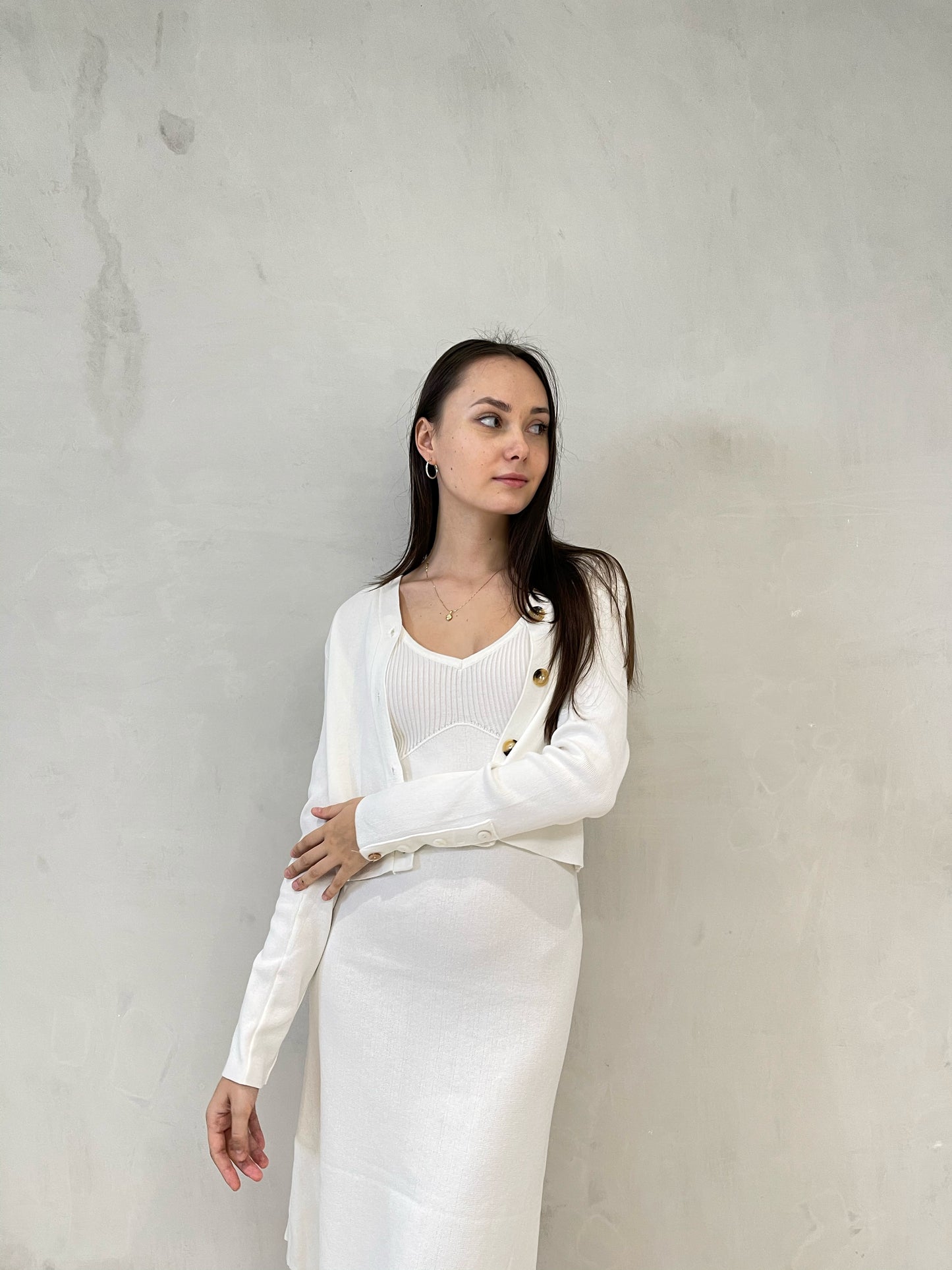 BRIE: Dress & Cardigan Set