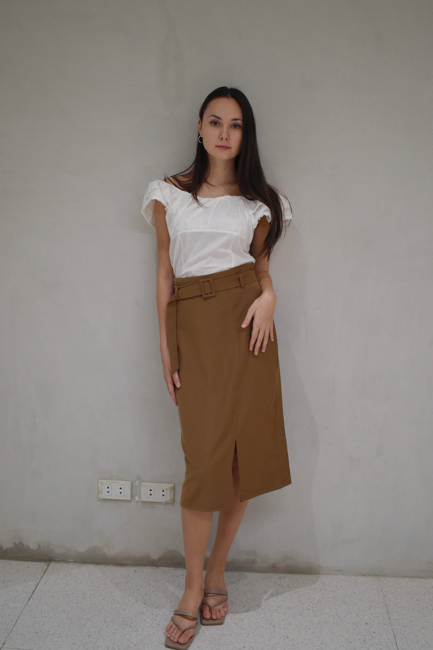 CONAN Belted Pencil Skirt