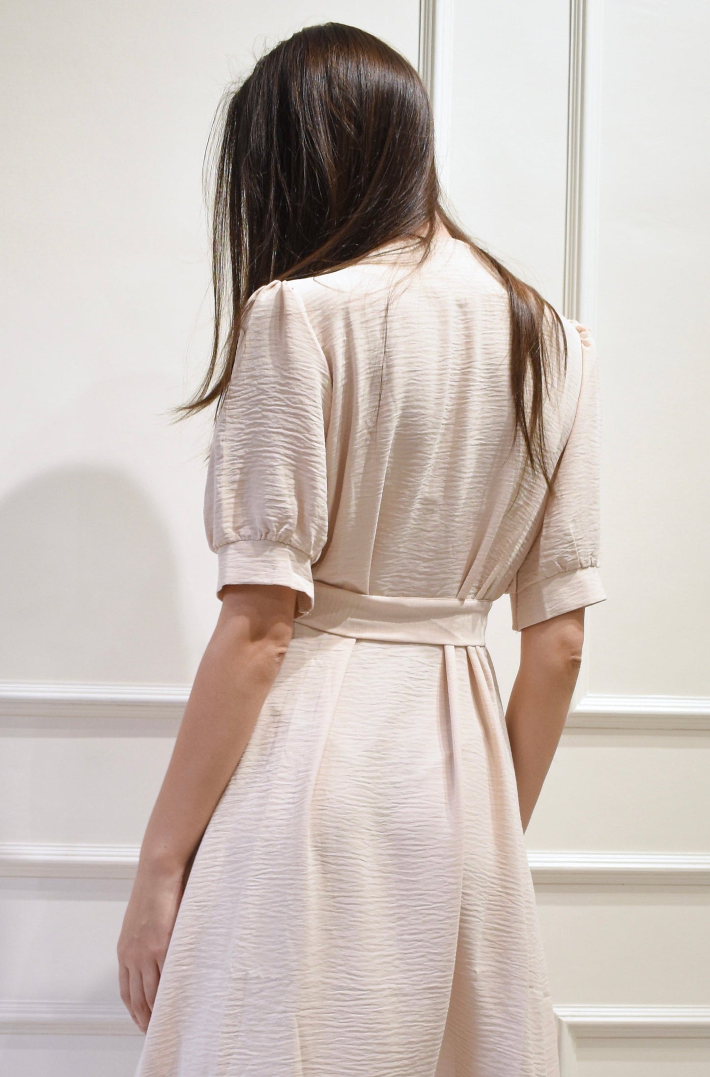 ELIN Belted Buttoned Dress