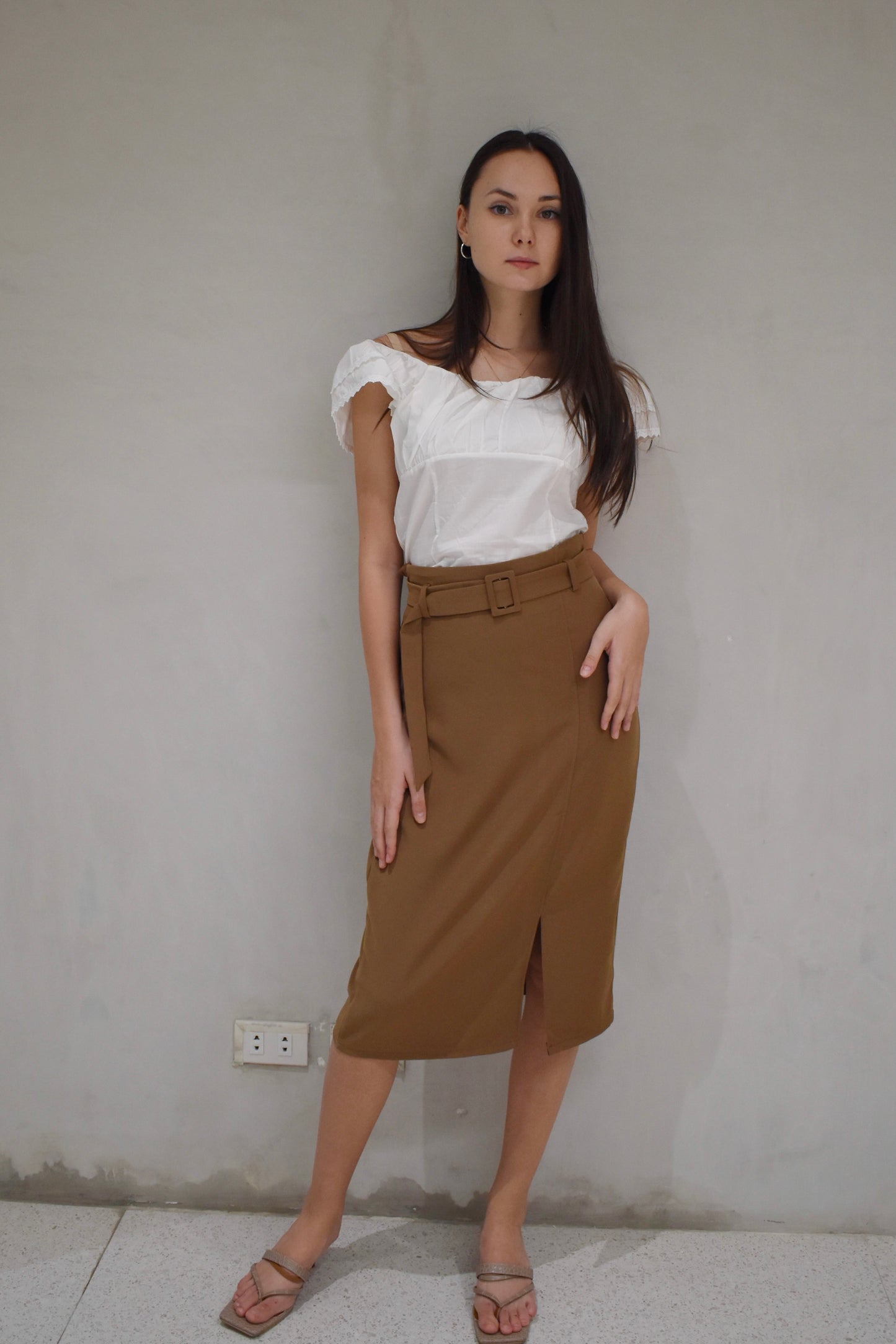 CONAN Belted Pencil Skirt