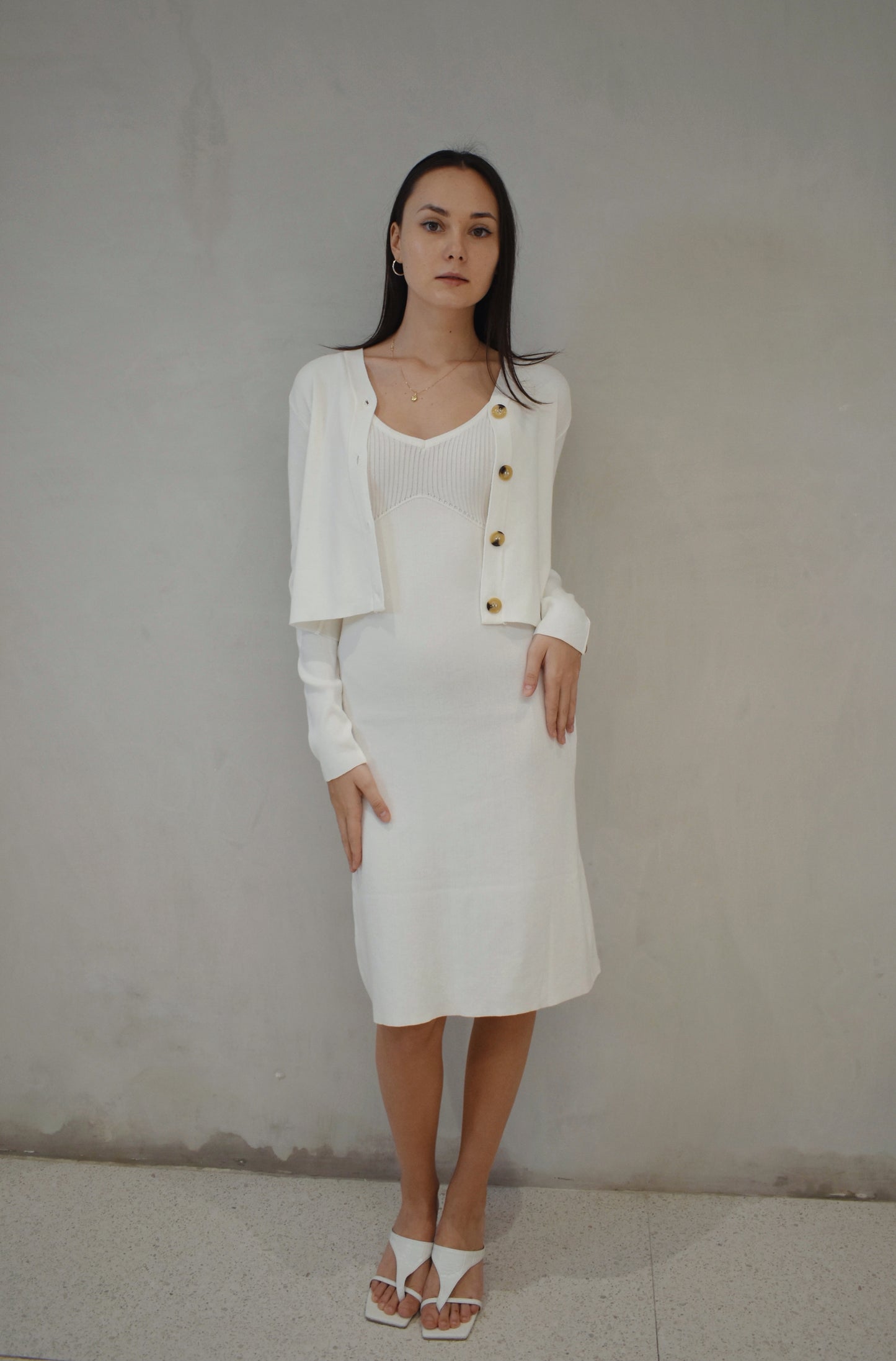 BRIE: Dress & Cardigan Set