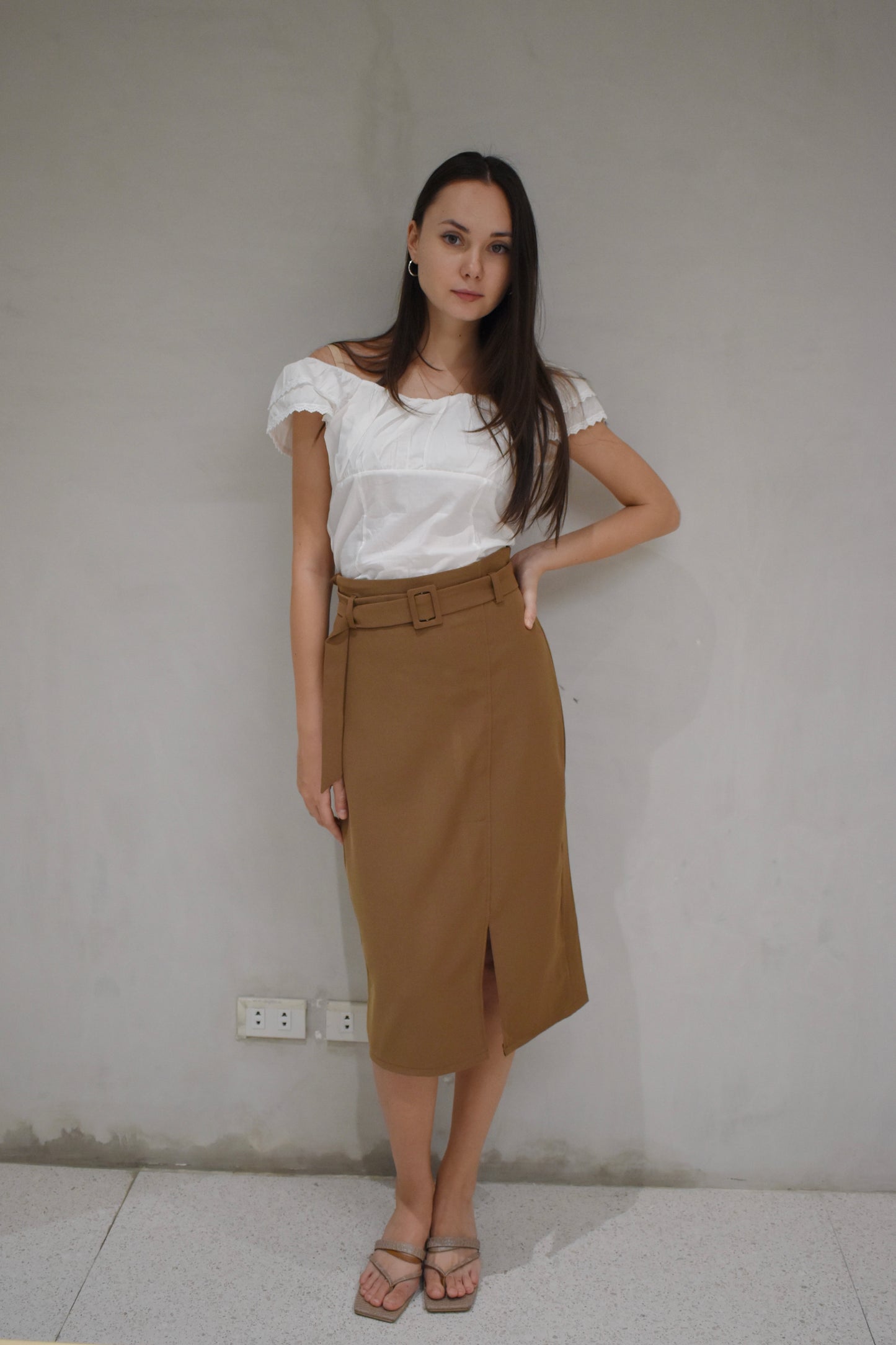 CONAN Belted Pencil Skirt