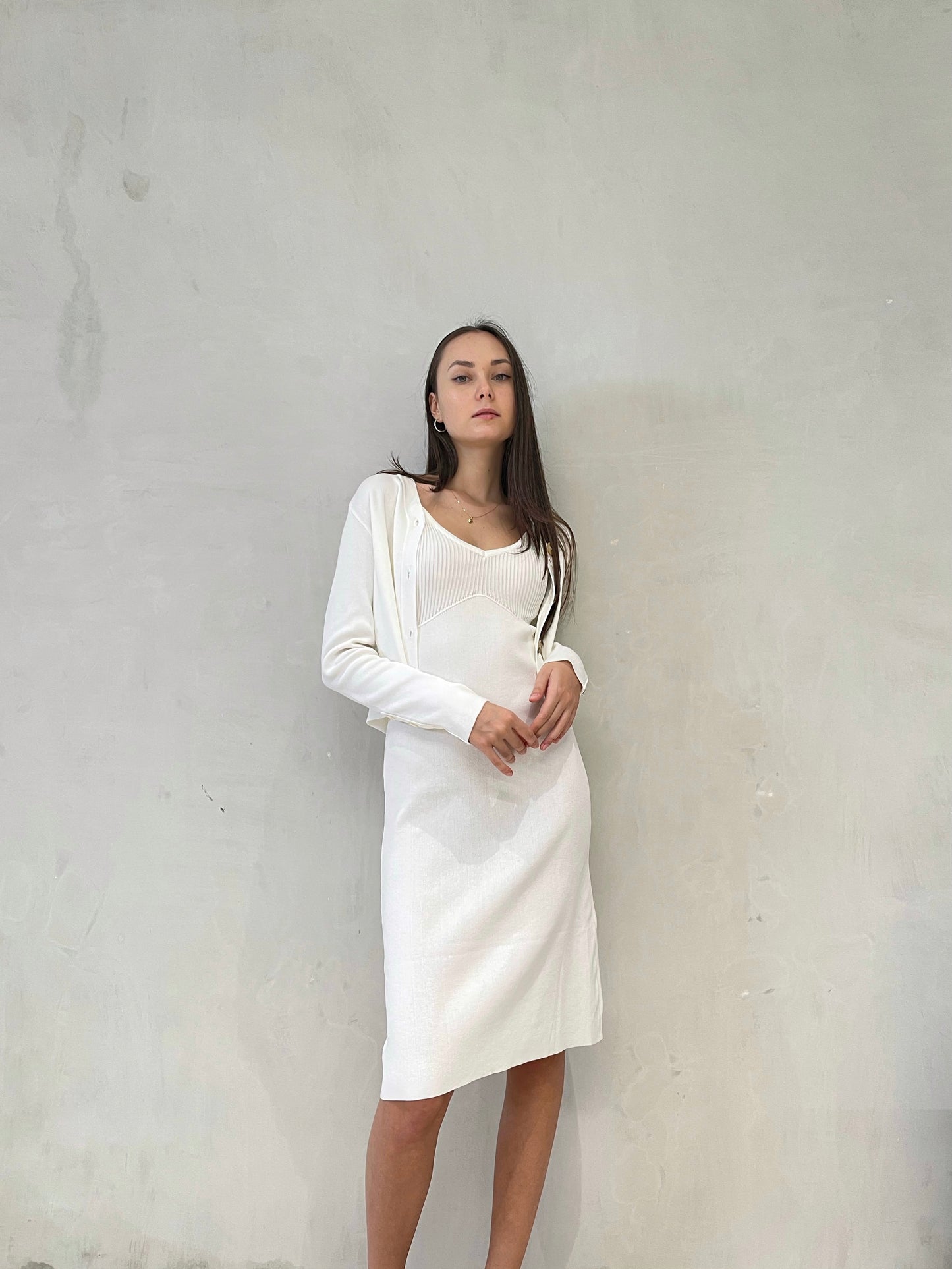BRIE: Dress & Cardigan Set