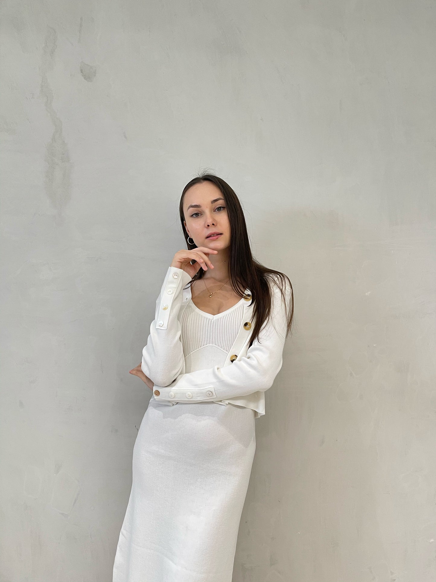 BRIE: Dress & Cardigan Set