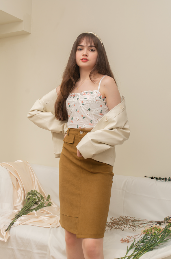 GRACE Suede Midi Skirt (Color Options)