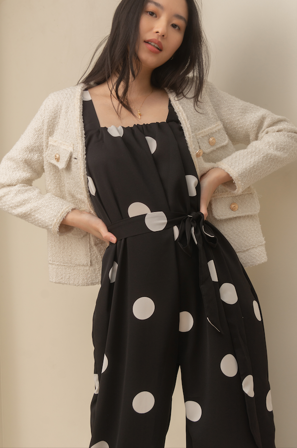 CAMILLA Dotted Jumpsuit (BLACK)