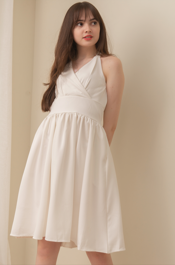 AMARA Halter Dress (WHITE)