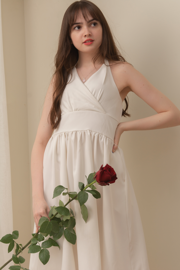 AMARA Halter Dress (WHITE)