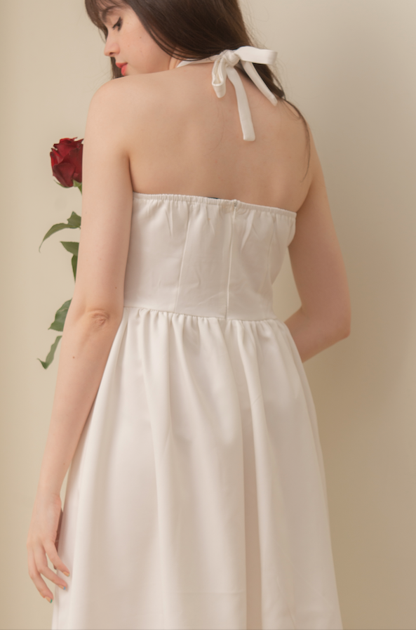 AMARA Halter Dress (WHITE)
