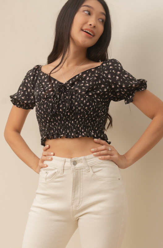 BLAKELY Puff Sleeve Top (BLACK)