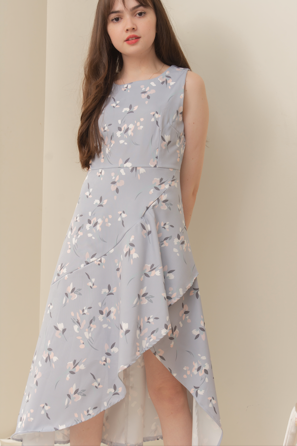 ALAYNA Floral Ruffle Dress