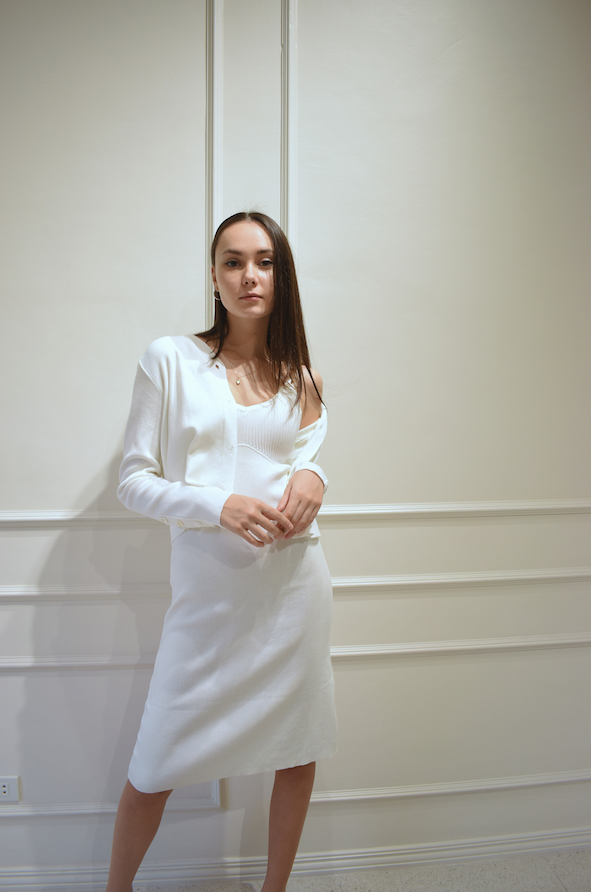 BRIE: Dress & Cardigan Set
