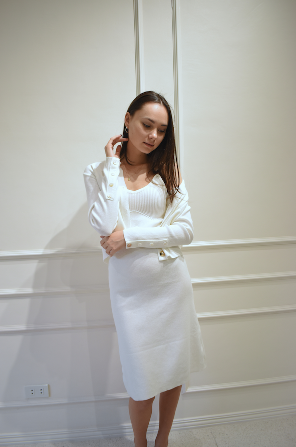 BRIE: Dress & Cardigan Set