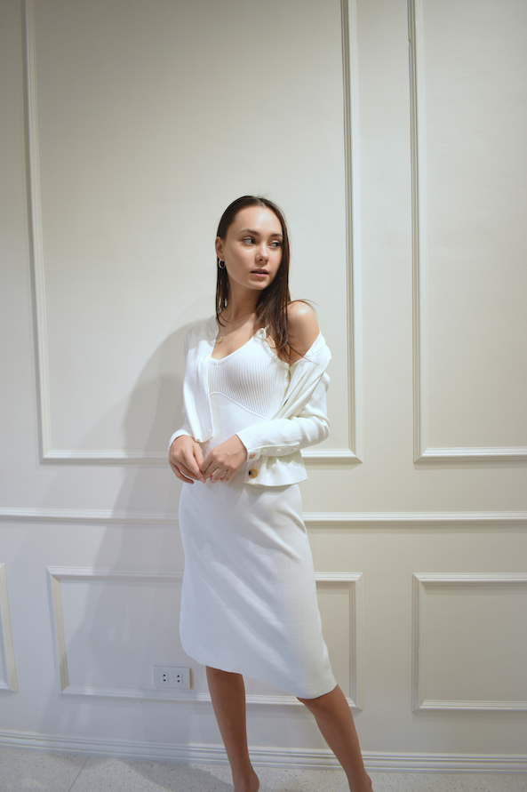 BRIE: Dress & Cardigan Set