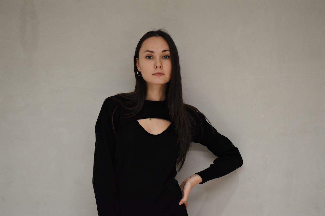 TILLY Dress with Long Sleeves Cover Up Cardigan (BLACK)