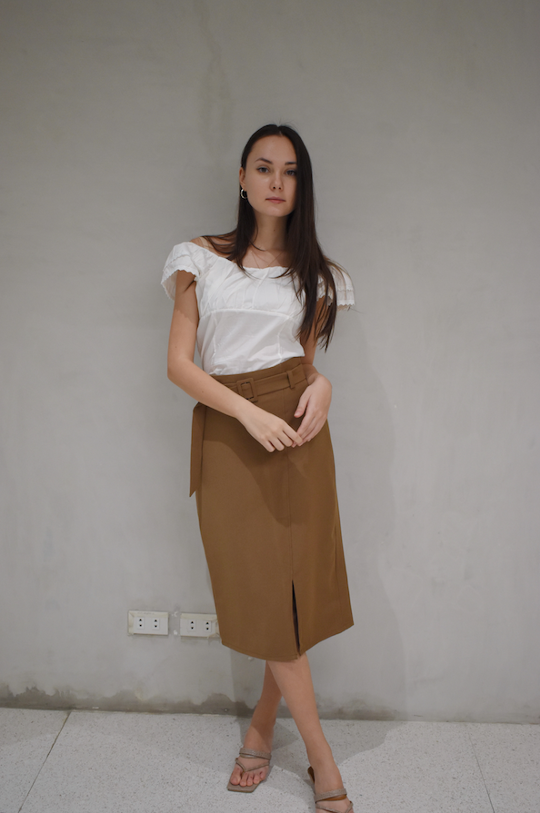 CONAN Belted Pencil Skirt