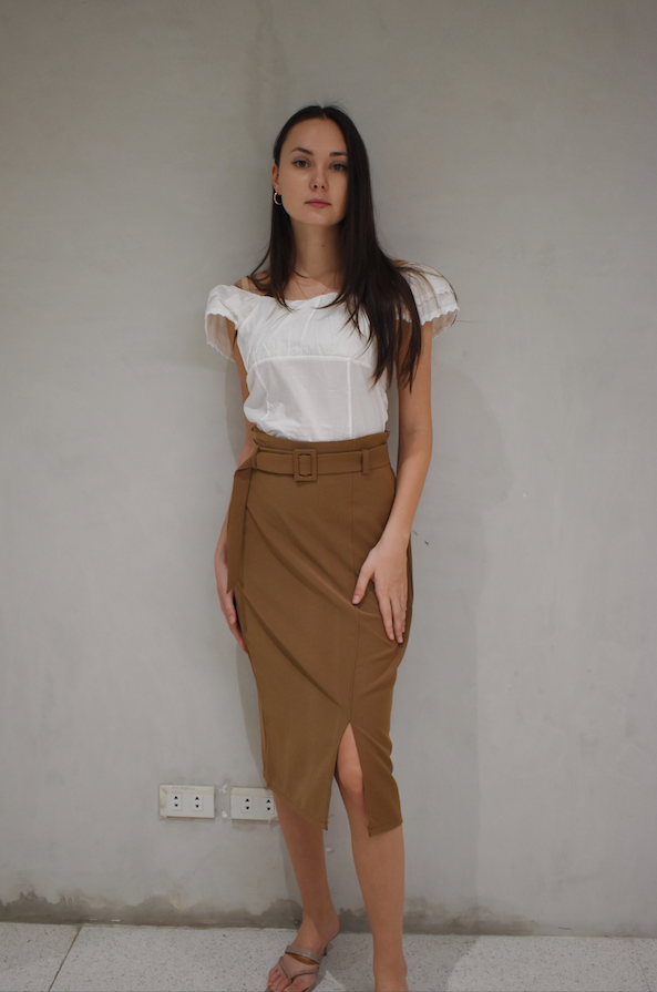 CONAN Belted Pencil Skirt